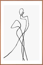 JUNIQE - Poster met kunststof lijst Portofino -13x18 /Wit & Zwart
