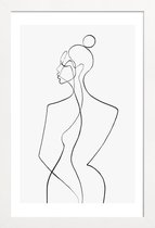 JUNIQE - Poster met houten lijst Serenity -13x18 /Wit & Zwart