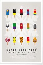 JUNIQE - Poster My Superhero Ice Pop - Universe -60x90 /Kleurrijk