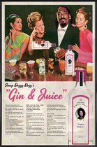 JUNIQE - Poster in kunststof lijst Juice - Snoop Dogg|Gin -60x90