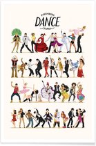 JUNIQE - Poster Everybody Dance Now -30x45 /Kleurrijk