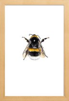 JUNIQE - Poster in houten lijst Bumblebee -30x45 /Geel & Wit