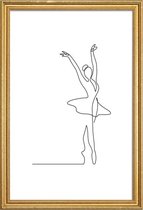 JUNIQE - Poster met houten lijst Ballet -40x60 /Wit & Zwart