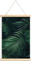JUNIQE - Posterhanger Gevederde Palm -60x90 /Groen