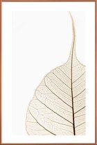 JUNIQE - Poster met kunststof lijst Translucent Leaf -13x18 /Wit