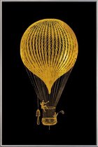 JUNIQE - Poster met kunststof lijst Air Balloon gouden -40x60 /Goud &