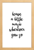 JUNIQE - Poster in houten lijst A Little Magic -40x60 /Wit & Zwart
