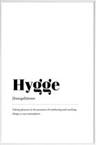 JUNIQE - Poster met kunststof lijst Hygge -13x18 /Wit & Zwart