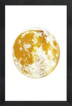 JUNIQE - Poster in houten lijst Lunar gouden -20x30 /Goud & Wit