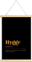 JUNIQE - Posterhanger Hygge gouden -40x60 /Goud & Zwart