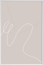 JUNIQE - Poster met kunststof lijst MA -13x18 /Grijs & Wit