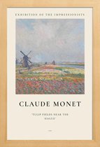 JUNIQE - Poster met houten lijst Monet - Tulip Fields near The Hague