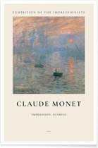 JUNIQE - Poster Monet - Impression, soleil levant (1872) -20x30 /Ivoor