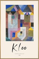 JUNIQE - Poster met kunststof lijst Klee - Colorful Architecture