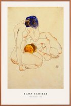 JUNIQE - Poster met kunststof lijst Schiele - Two Friends -60x90