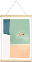 JUNIQE - Posterhanger Bathing -40x60 /Ivoor & Roze