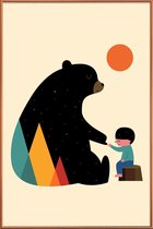 JUNIQE - Poster met kunststof lijst Promise -60x90 /Kleurrijk
