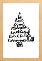 JUNIQE - Poster in houten lijst Tannenbaum -40x60 /Wit & Zwart