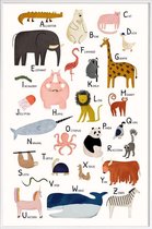 JUNIQE - Poster in kunststof lijst Animal Friends -20x30 /Kleurrijk