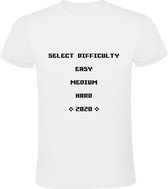Select Difficulty Corona Heren t-shirt | gamer | games | virus | 2020 | Wit