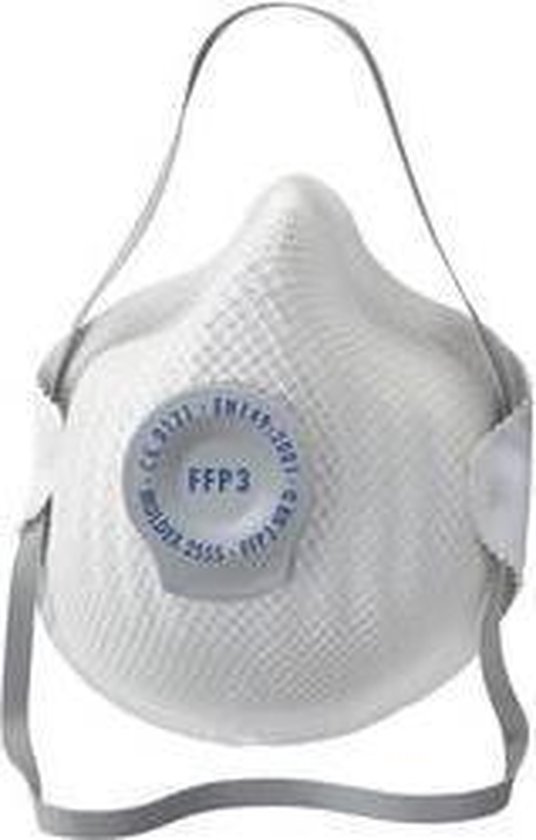 20 stuks Premium FFP3 beschermingsmasker 5-laags met ventiel, 2 weken pakket, gecertificeerd