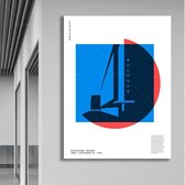 Bauhaus Architecture Poster - 70x105cm Canvas - Multi-color