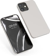 kwmobile telefoonhoesje voor Apple iPhone 12 / 12 Pro - Hoesje met siliconen coating - Smartphone case in mat beige