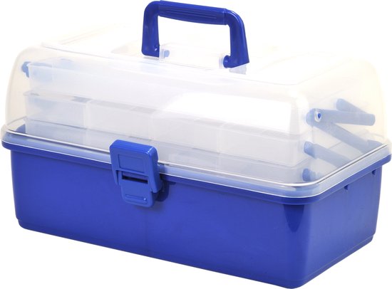 Boîte à Pêche Funien Avec Support De Canne Et Porte-bouteille – 31,5x20x23 Cm – ABS Robuste – 6 Séparateurs Amovibles