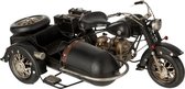 J-Line Moto Met Zijspan Retro Zwart