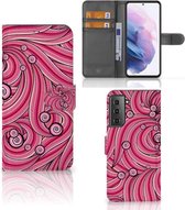 Hoesje ontwerpen Geschikt voor Samsung Galaxy S21 Plus GSM Hoesje Swirl Pink
