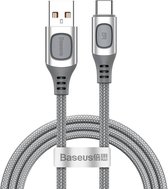 Baseus USB C kabel 2m - USB C naar USB A kabel - USB C oplader - USB naar USB C kabel - USB C naar USB kabel - USB a naar USB C kabel - USB C lader kabel - Grijis
