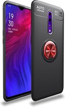 Metalen ringhouder 360 graden roterende TPU-hoes voor OPPO RENO Z (zwart + rood)