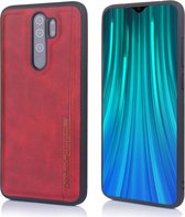 Voor Xiaomi Redmi Note 8 Pro Diaobaolee schokbestendige PU + TPU beschermhoes (rood)