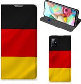 Telefoontasje Geschikt voor Samsung Galaxy A71 Smartphone Hoesje Duitse Vlag