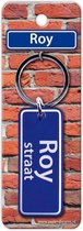 Paper Dreams Sleutelhanger Straatnaam Roy 9 Cm Staal Blauw