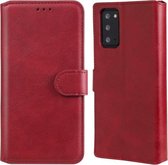 Voor Samsung Galaxy Note 20 klassieke kalfsstructuur PU + TPU horizontale flip lederen tas, met houder & kaartsleuven en portemonnee (rood)