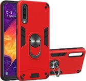 Voor Samsung Galaxy A50 & A30s & A50s 2 in 1 Armor Series PC + TPU beschermhoes met ringhouder (rood)