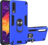 Voor Samsung Galaxy A50 & A30s & A50s 2 in 1 Armor Series PC + TPU beschermhoes met ringhouder (donkerblauw)