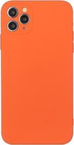 Rechte rand effen kleur TPU schokbestendig hoesje voor iPhone 11 Pro Max (oranje)