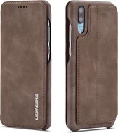 Voor Huawei P20 Pro Hon Ancient Series lederen tas met kaartsleuven & houder & portemonnee (koffie)