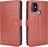 Voor Infinix Hot 10 / X682 Retro Crazy Horse Texture Horizontale Flip Leren Case met Houder & Kaartsleuven & Lanyard (Bruin)