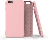 Voor iPhone 6 Plus effen kleur TPU slank schokbestendig beschermhoes (roze)