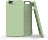 Voor iPhone 6s / 6 effen kleur TPU slank schokbestendig beschermhoes (groen)