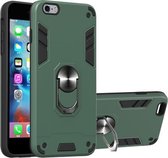 Voor iPhone 6 Plus / 6s Plus 2 in 1 Armor Series PC + TPU beschermhoes met ringhouder (donkergroen)