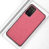 Voor Samsung Galaxy S20 FE schokbestendige stoffen beschermhoes (roze)