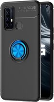 Voor VIVO Y50 metalen ringhouder 360 graden roterende TPU-hoes (zwart + blauw)