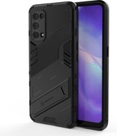 Voor OPPO Reno5 Pro Punk Armor 2 in 1 PC + TPU schokbestendig hoesje met onzichtbare houder (zwart)