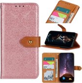 Voor Samsung Galaxy S20 FE Europese bloemen reliëf koperen gesp horizontale flip PU lederen tas met houder & kaartsleuven & portemonnee & fotolijst (roze)