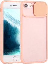 Sliding Camera Cover Design TPU beschermhoes voor iPhone SE / 8/7 (roze)