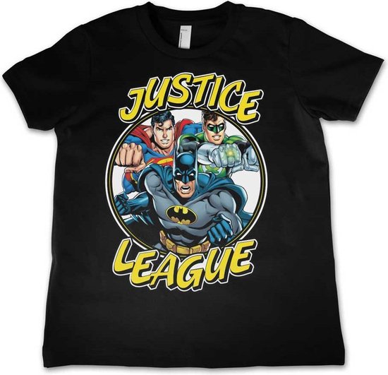DC Comics Justice League Kinder Tshirt -L- Team Zwart